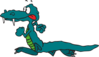 Alligator Running Clip Art